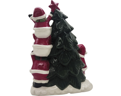 Boîte à biscuits décorative de Noël avec le père Noël et le sapin de Noël