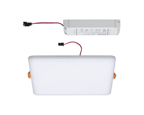 Rechteckige LED Einbauleuchte mit Anschlusskabel und Trafo