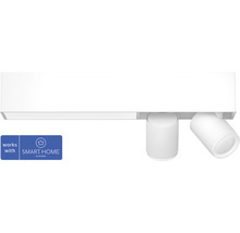 Weisse Smart Home Deckenleuchte mit zwei Strahlern