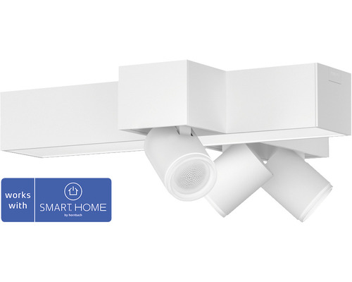 Spot de plafond Philips Hue LED Centris Cross 3 x 6 W blanc Compatible avec SMART HOME by hornbach