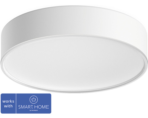 Plafonnier LED Philips hue 9,6 W 950 lm CCT 2200- 6500 K Ø 26 cm blanc - Compatible avecSMART HOME by hornbach