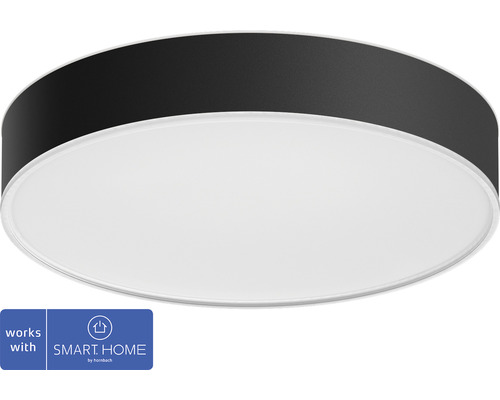 Plafonnier LED Philips Hue Enrave 1 x 19,2 W noir Compatible avec SMART HOME by hornbach