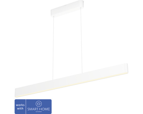 Spot Philips hue White Ambiance à intensité lumineuse variable 3x5W 3x350  lm blanc chaud-blanc lumière du jour Hxlxp 103x448x82 mm Buckram blanc avec  variateur; compatible avec SMART HOME by hornbach - HORNBACH