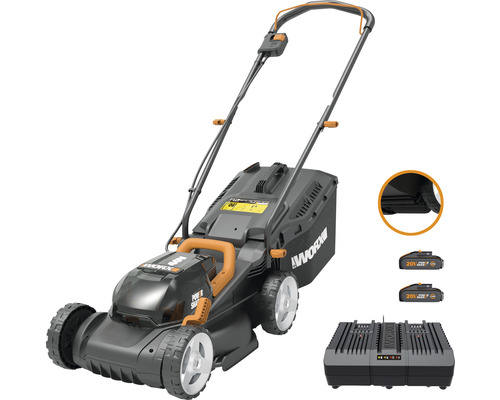 WORX Tondeuse sans fil WG779E avec batterie 2x20 V et chargeur