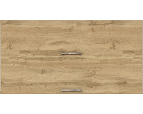 Façade d''armoire avec deux tiroirs et poignées