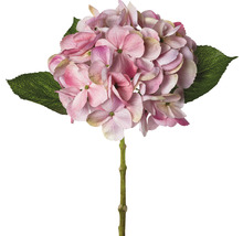 Plante artificielle hortensia h 48 cm vieux rose