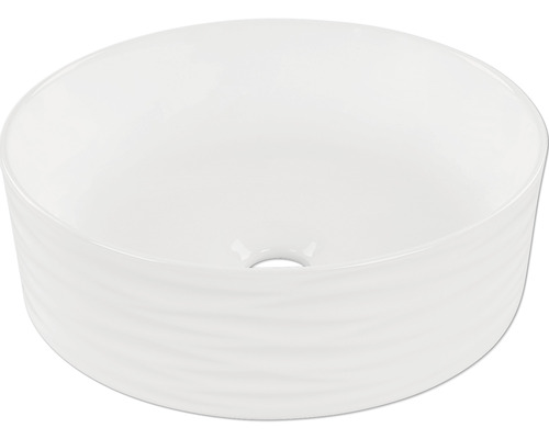 Vasque à poser Differnz Wave 37 x 37 cm blanc brillant 38.010.66
