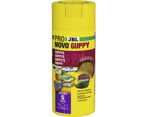 Aliments en granulés JBL PRONOVO GUPPY GRANO Taille S 250 ml