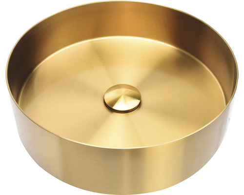 Differnz Aufsatzwaschbecken RVS 40 x 40 cm gold matt mit Beschichtung 38.010.72 Aufsatzwaschbecken aus Metall