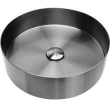 Aufsatzwaschbecken Differnz RVS 40 x 40 cm gun metal matt mit Beschichtung 38.010.74
