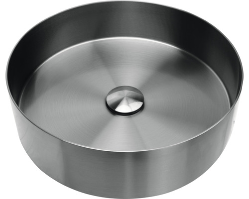 Aufsatzwaschbecken Differnz RVS 40 x 40 cm gun metal matt mit Beschichtung 38.010.74 Aufsatzwaschbecken Differnz RVS 40 x 40 cm gun metal matt mit Beschichtung 38.010.74