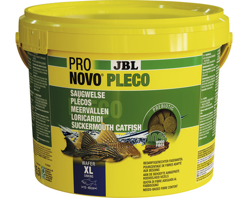 Futtertabletten JBL PRONOVO PLECO WAFER Gr. XL 5,5 l JBL Pro Novo Pleco Fischfutter in gelber Verpackung