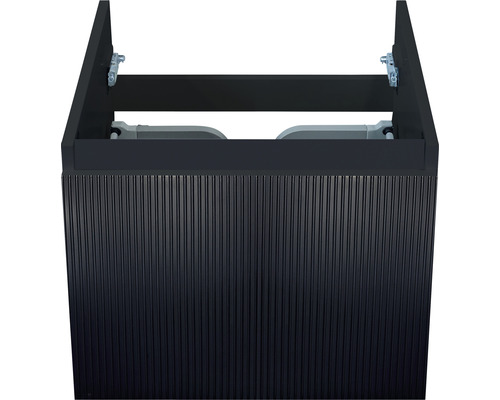 Waschtischunterschrank Sanox Frozen 3D BxHxT 40 x 40 x 45 cm Frontfarbe schwarz matt