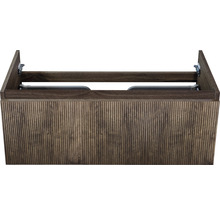 Meuble sous-lavabo avec structure en bois rainuré