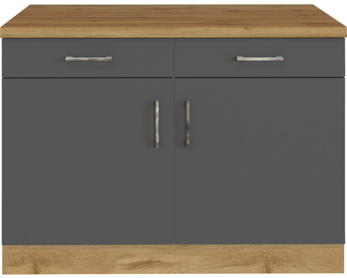 Meuble bas avec deux tiroirs et deux portes