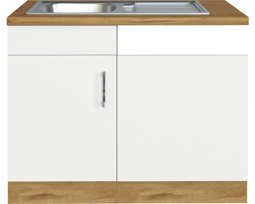 Meuble bas d''évier avec évier en acier inoxydable