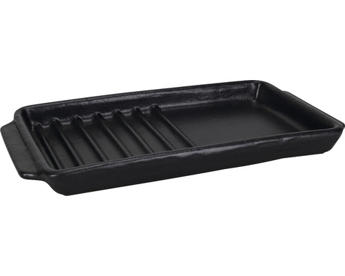 Schwarze Bratenform mit Griffen