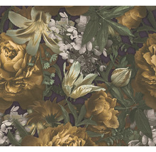 Tapete mit floralem Muster aus Rosen, Lilien und Tulpen