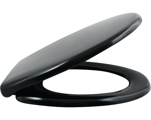 Abattant de WC noir en plastique