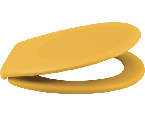 Abattant de WC jaune en plastique
