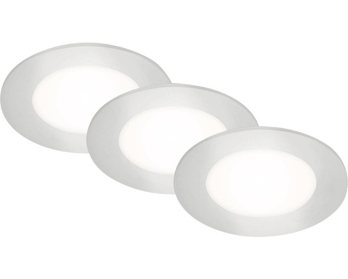Drei runde LED Einbaustrahler
