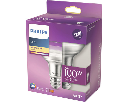 Lampe LED Philips avec culot E27 dans son emballage
