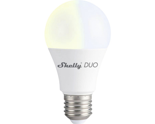 Ampoule LED intelligente Shelly Duo à intensité lumineuse variable E27 9W 800 lm 2700- 6500 K blanc chaud