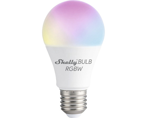 Ampoule LED intelligente Shelly Duo à intensité lumineuse variable E27 9W 800 lm 4000 K blanc neutre + RGBW