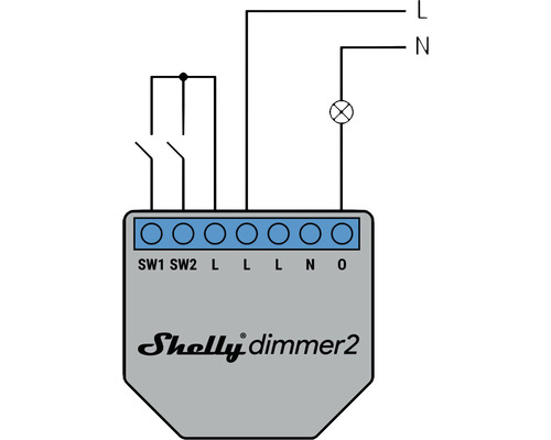 Schéma de câblage Shelly Dimmer 2