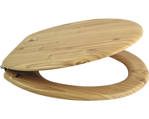 Idrotop Toilettensitz CONTEA AXA – Massivholz In Nussbraun, Verchromte Scharniere, Oval