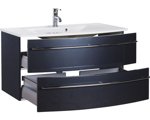 Waschtischunterschrank mit zwei Schubladen, offen