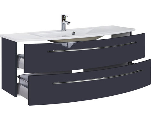 Waschtischunterschrank mit zwei Schubladen, Armatur und Waschbecken