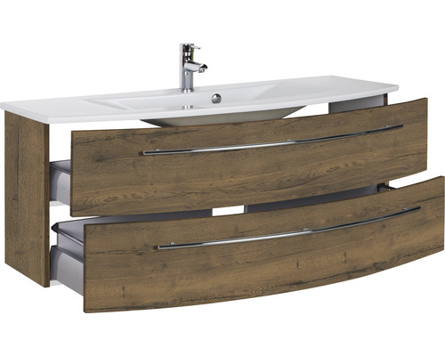 Waschtischunterschrank mit zwei Schubladen, Waschbecken und Armatur