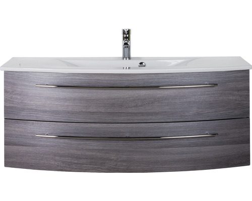 Waschtischunterschrank mit Waschbecken und zwei Schubladen