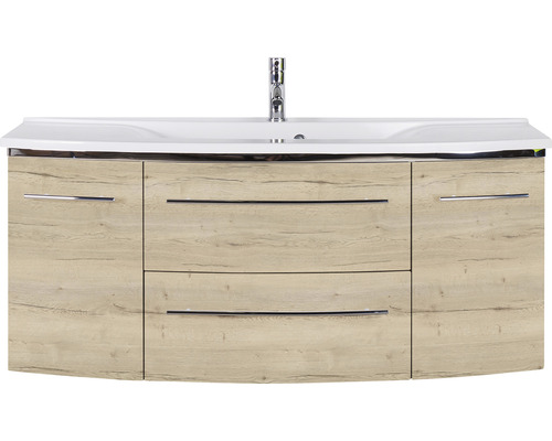 Waschtischunterschrank mit Waschbecken und Armatur