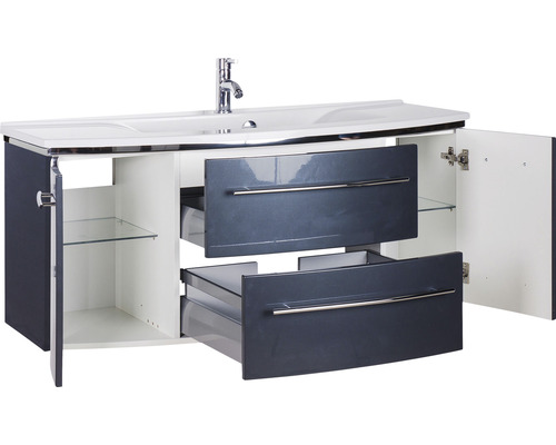 Waschbeckenunterschrank mit Auszügen und Ablagen