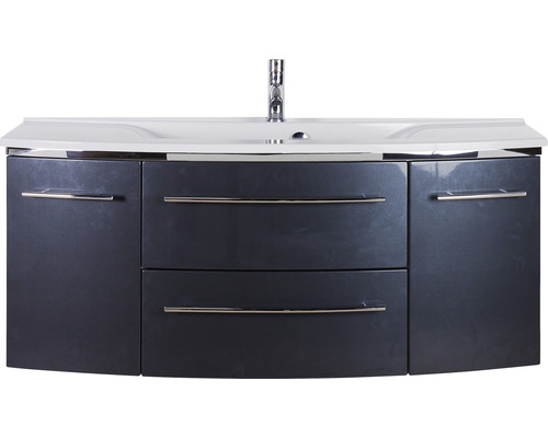 Waschtischunterschrank mit Waschbecken und Armatur