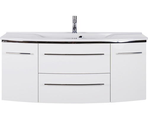 Waschtischunterschrank mit Waschbecken und zwei Schubladen