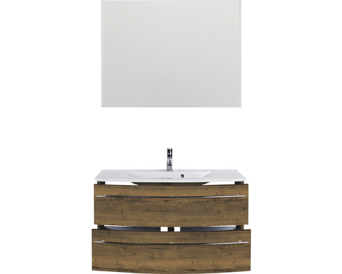 Ensemble meuble-lavabo avec miroir pour salle de bains