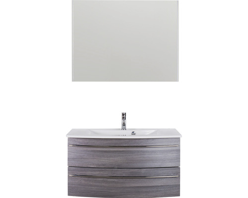 Waschtisch mit zwei Schubladen und Spiegel für das Badezimmer