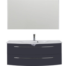 Meuble-lavabo avec armoire basse et miroir pour la salle de bains