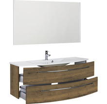 Meuble-lavabo avec meuble sous-vasque, lavabo et miroir pour la salle de bain