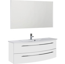 Meuble-lavabo avec deux tiroirs et miroir pour la salle de bains