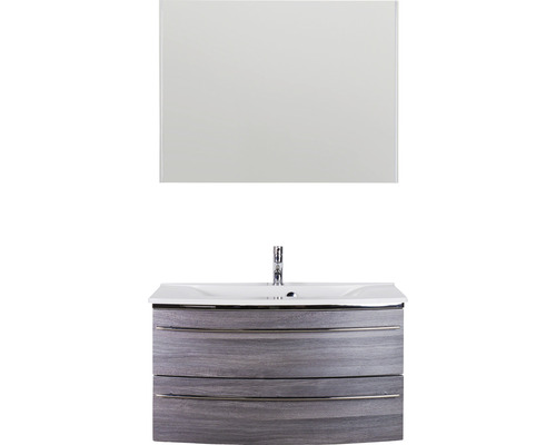 Meuble-lavabo avec meuble sous-vasque et miroir pour la salle de bain