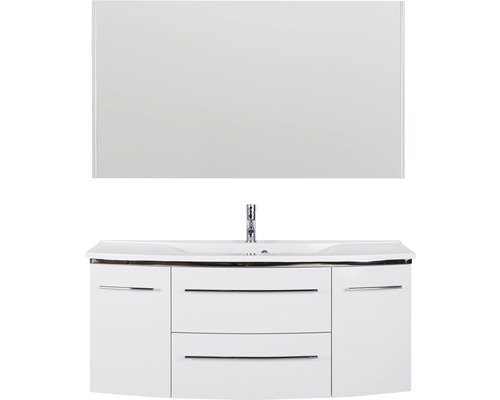 Ensemble de meuble-lavabo avec meuble bas et miroir pour la salle de bain