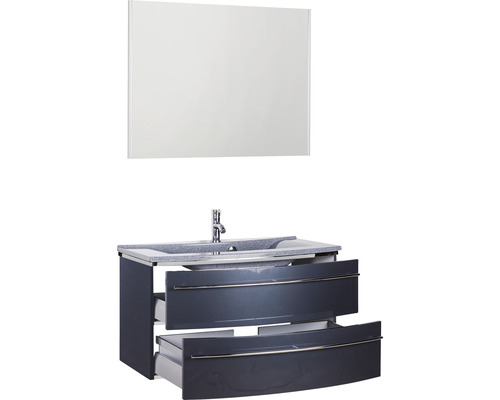 Meuble sous-lavabo avec lavabo et miroir pour la salle de bain