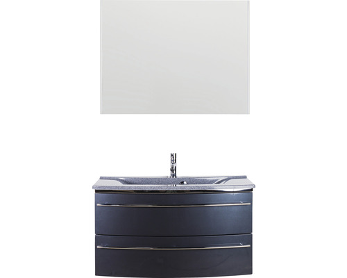 Ensemble de meubles-lavabo avec lavabo et miroir pour la salle de bains