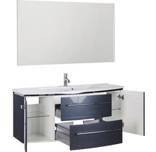 Meuble-lavabo avec miroir, meuble bas, lavabo et robinet