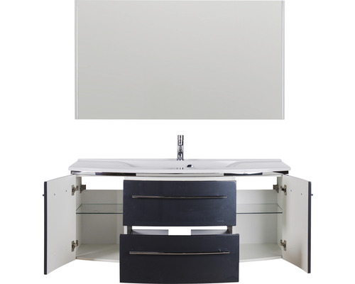 Waschtischunterschrank mit Waschbecken und Spiegel für das Badezimmer