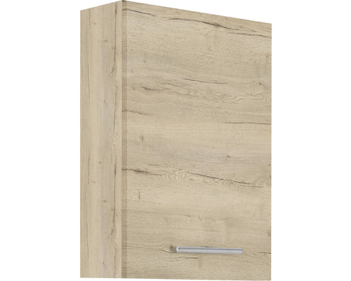 Armoire suspendue Marlin 3040 couleur de façade chêne blanc mat décor bois lxhxp 40 x 68,2 x 17,4 cm butée à gauche